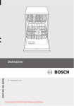 Bosch SGV 53E33 Dishwasher User Guide Manual Operating