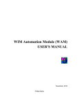 WIM Automation Module (WAM) USER`S MANUAL