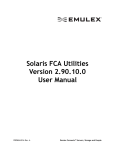 Solaris FCA Utilities Version 2.90.10.0 User Manual