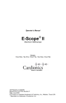 E-Scope 7700 Electronic Stethoscope User`s Manual