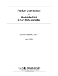 Product User Manual Model GA3105 6