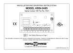 KBSI-240D Instruction Manual