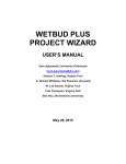 Wetbud Plus Users Manual - Virginia Association of Wetland