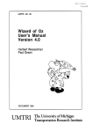 Wizard of Oz User`s Manual Version 4.0 - Deep Blue