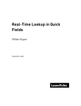 Real-Time Lookup in Quick Fields White Paper