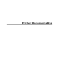 Printed Documentation - Support
