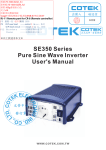 SE350 Series Pure Sine Wave Inverter User`s Manual