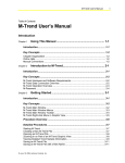 M-Trend User`s Manual - Johnson Controls | Product Information