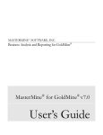 User Manual - MasterMine Software