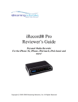 iRecord® Pro Reviewer`s Guide