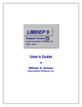 LIMDEP Student User Manual