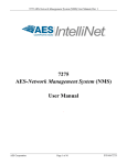 7275 AES-Network Management System (NMS) User Manual