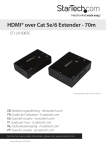 HDMI® over Cat 5e/6 Extender - 70m