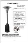 User Manual for Wicker Patio Heater model 60763