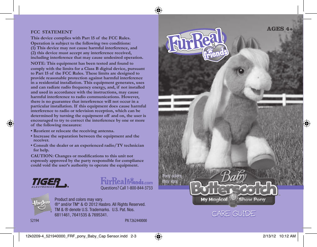 furreal friends butterscotch pony troubleshooting
