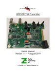 UDPSDR-TX2 Transmitter User`s Manual Version 1.1 – 7 August 2014