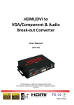 HDMI/DVI to VGA/Component & Audio Break-out Converter