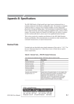 Appendix B: Specifications