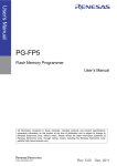 PG-FP5 Flash Memory Programmer User`s Manual