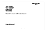 Megger TDR500/3 Time Domain Reflectometer Manual PDF