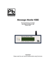 Message Master 4000 User Manual