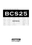 BCS25 manual