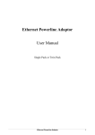 Ethernet Powerline Adaptor User Manual