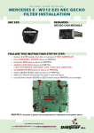 MERCEDES E - W212 EZS NEC GECKO FILTER INSTALLATION