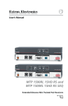 MTP 1500RL 15HD RS Series User`s Manual