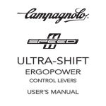 User manual Ergopower Ultra Shift control levers