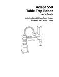 Adept 550 Table-Top Robot User`s Guide