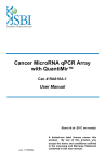 Cancer MicroRNA qPCR Array with QuantiMir User Manual, v.1
