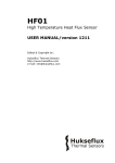 HF01 manual v1211 - Hukseflux - Thermal Sensors