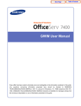 OfficeServ 7400-GWIM User Manual