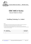 Character Module User Manual ERC1602-4 Series