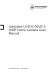 UltraView UVD-6130VE-2 WDR Dome Camera User Manual