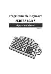 Programmable Keyboard SERIES 8031 S Operation