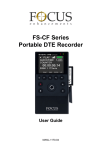 FS-CF Series Portable DTE Recorder, User Guide, MANL-1170-04