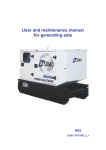Generating set R44 - User manual - SDMO