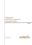 UDgateway Mid-Range Appliance Hardware Guide