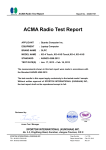 ACMA Radio Test Report
