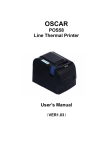 OSCAR POS58 Line Thermal Printer User`s Manual