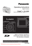 Panasonic Lumix DMC-LS1 User Guide Manual pdf