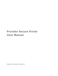 Provider Secure Portal User Manual