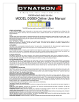 MODEL D3800 Online User Manual