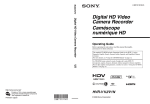 Sony HVR V1U HDV Camcorder user manual 2006