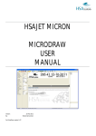 HSAJET MICRON MICRODRAW USER MANUAL