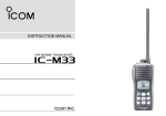 IC-M33 Instruction Manual