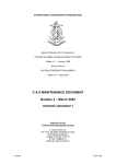 Maintenance Document No. 4 - March 2004