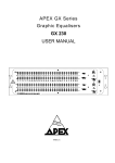 Apex GX-230 - user manual
